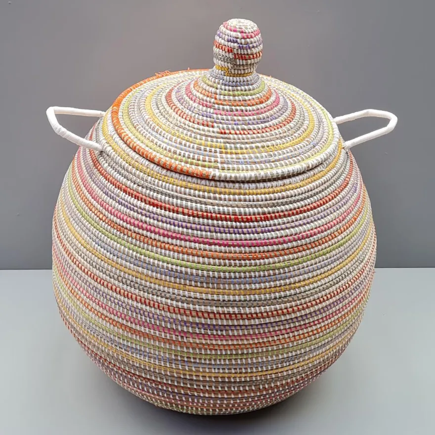 Alibaba vasketøjskurv - Megastor, MULTICOLOR striber