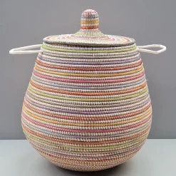 Alibaba vasketøjskurv - Megastor, MULTICOLOR striber