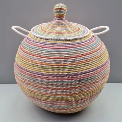 Alibaba vasketøjskurv - Megastor, MULTICOLOR striber