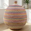 Alibaba vasketøjskurv - Stor, Multicolor, striber