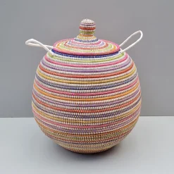Alibaba vasketøjskurv - Stor, Multicolor, striber