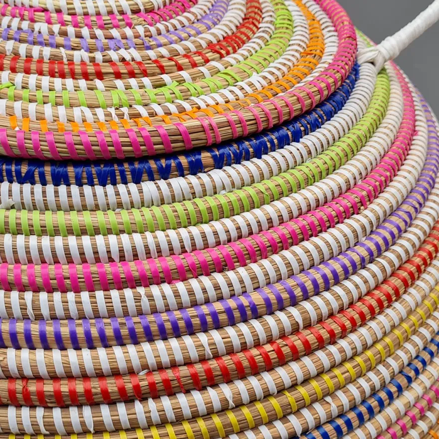 Alibaba vasketøjskurv - Stor, Multicolor, striber