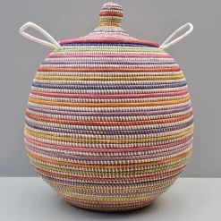 Alibaba vasketøjskurv - Stor, Multicolor, striber