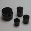 Amber Glaskrukke med sort låg - SMALL - 100ml