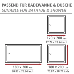 Badeforhæng - Anti-mug 180x200cm - Penny GINKGO