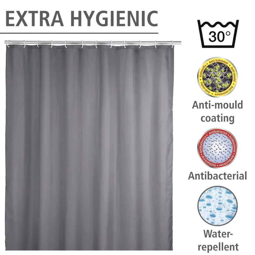 Badeforhæng - Anti-mug 180x200cm - Penny GRÅ