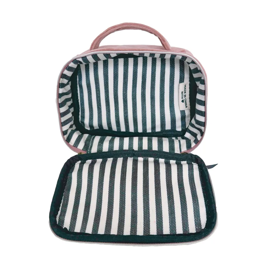 Bag All - Pilletaske, Large - Lyserød Velour