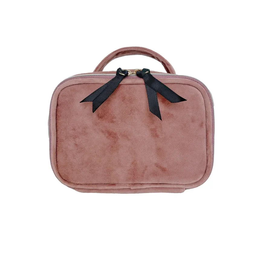 Bag All - Pilletaske, Large - Lyserød Velour