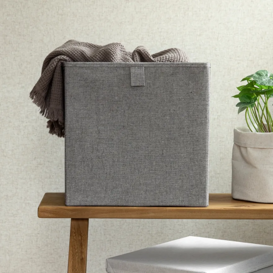 Bigso Box - Gøteborg Cube - Rumdelerkurv i stof, Grå