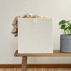 Bigso Box - Gøteborg Cube - Rumdelerkurv i stof, Linen