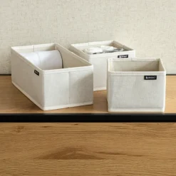Bigso Box -Gøteborg - 3 stk. kurve til skuffeopbevaring - Linen