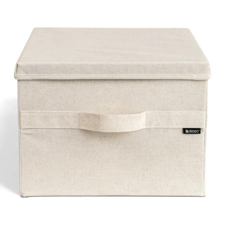 Bigso Box Gøteborg Stofkasse med låg - Large, Linen