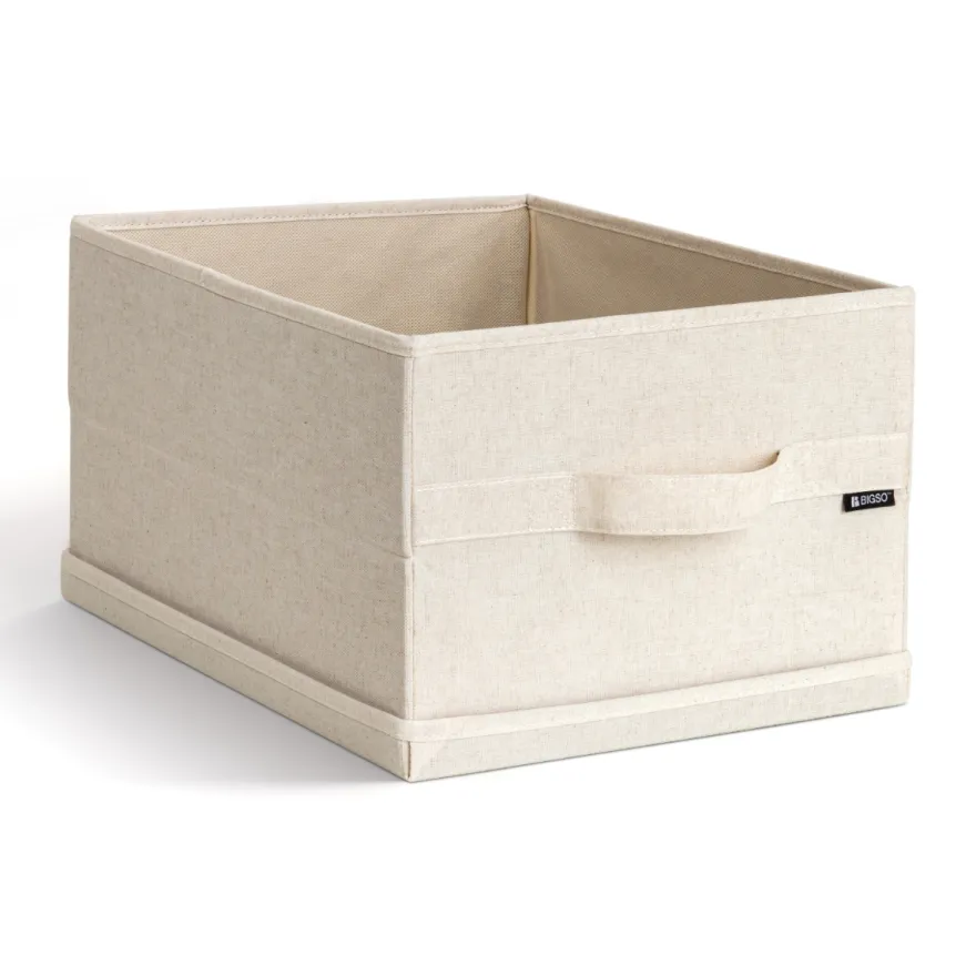 Bigso Box Gøteborg Stofkasse med låg - Medium, Linen