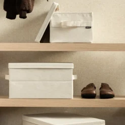 Bigso Box Gøteborg Stofkasse med låg - Medium, Linen