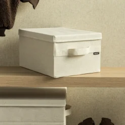 Bigso Box Gøteborg Stofkasse med låg - Small, Linen