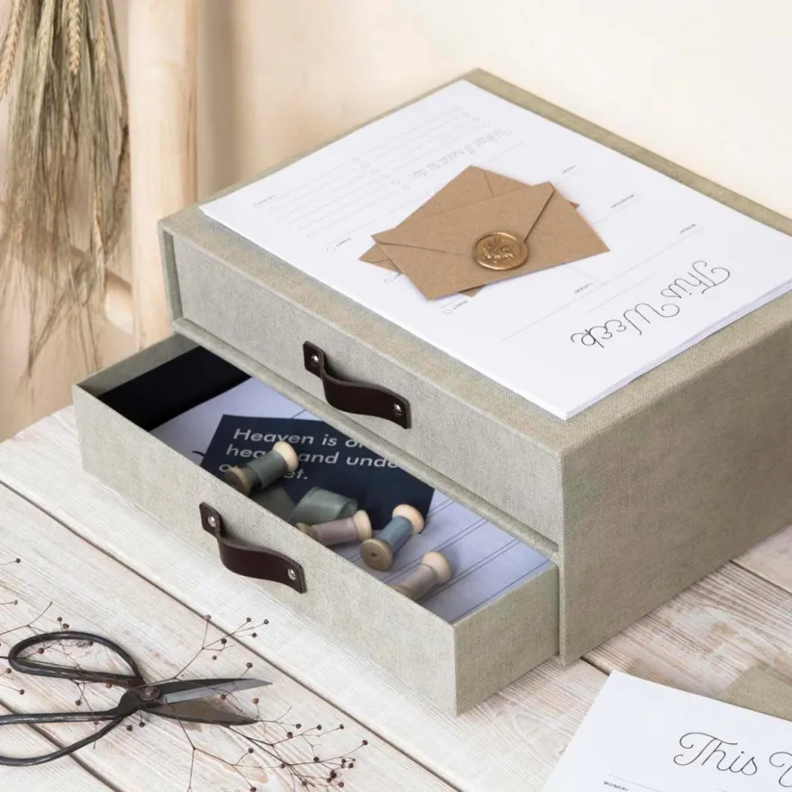 Bigso Box of Sweden - Birger - Skuffedarium, Linen