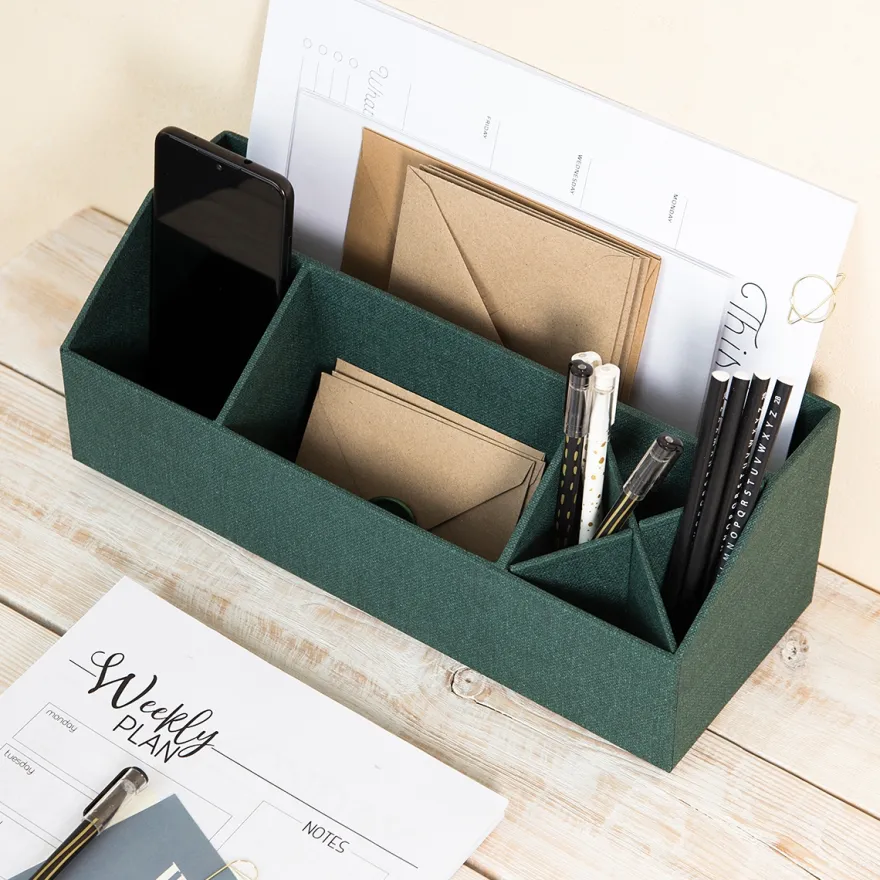 Bigso Box of Sweden - Elisa skrivebordsorganizer, Mørkegrøn
