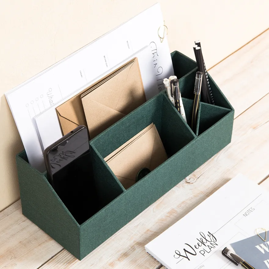 Bigso Box of Sweden - Elisa skrivebordsorganizer, Mørkegrøn