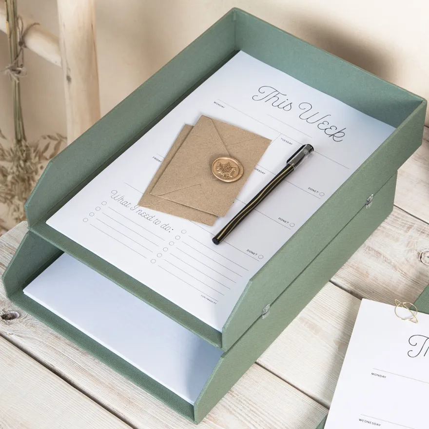 Bigso Box of Sweden - Håkan - Brevbakke - Soft Teal