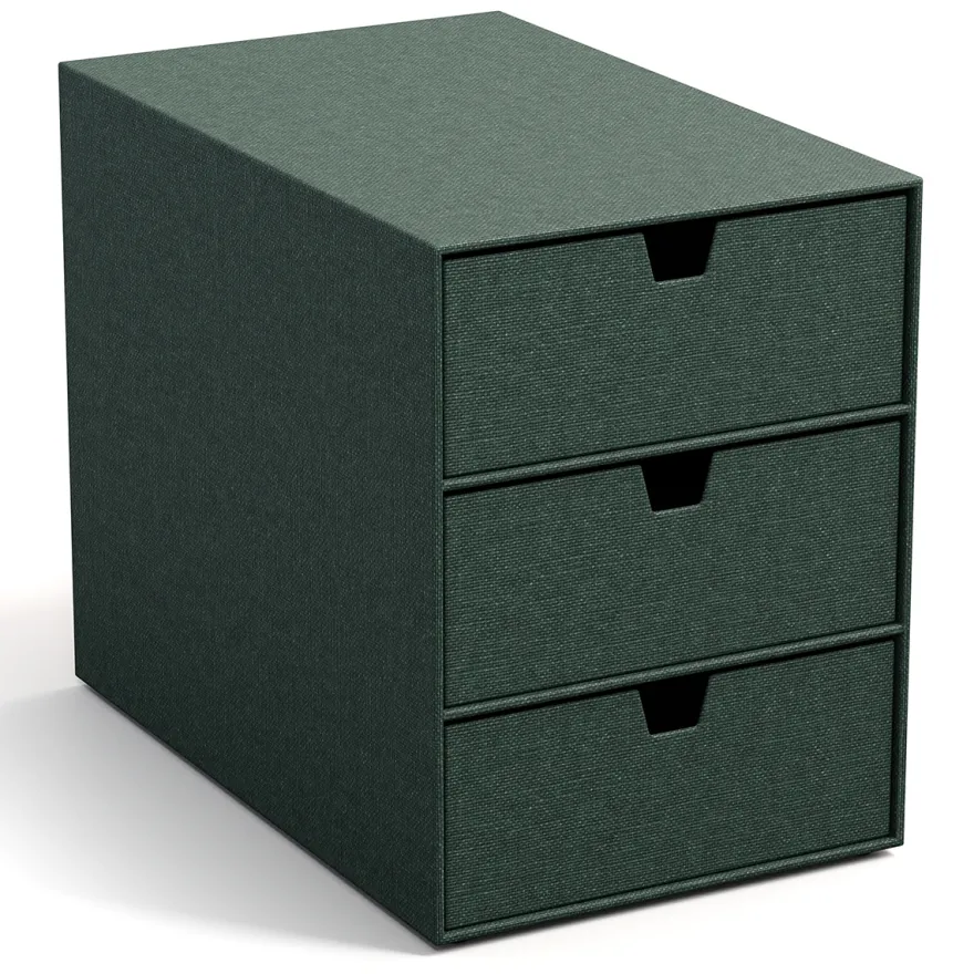 Bigso Box of Sweden - Ingrid - Skuffedarium - Mørkegrøn