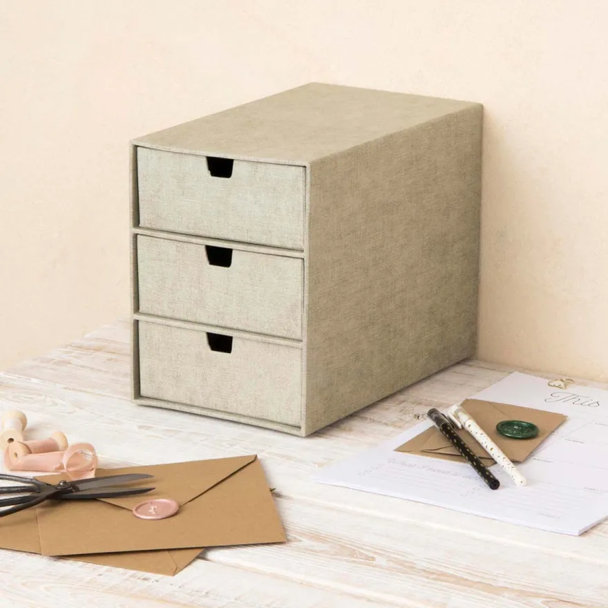 Bigso Box of Sweden - Ingrid - Skuffedarium, Linen