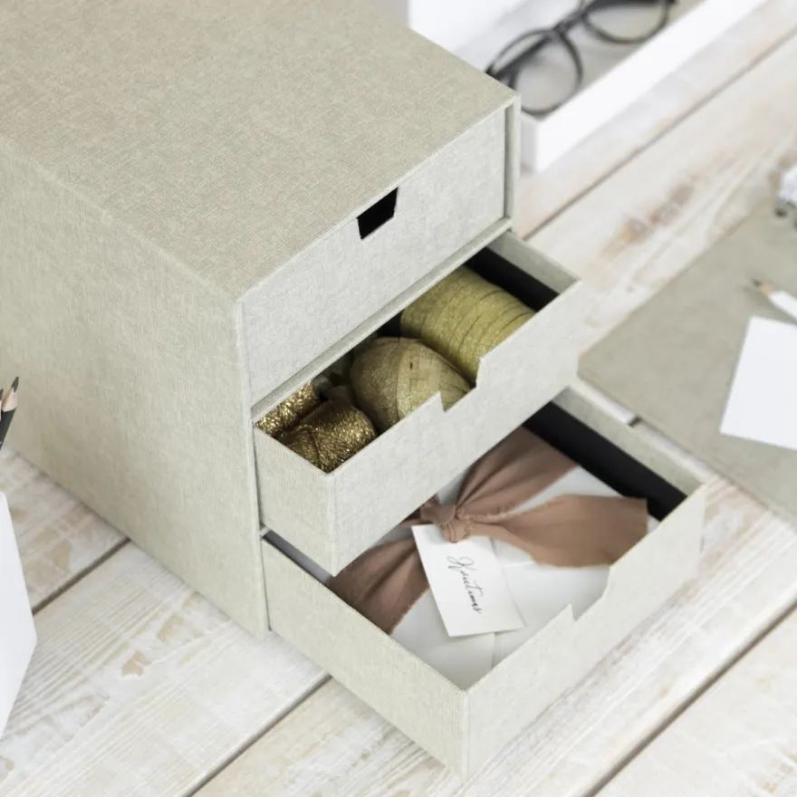 Bigso Box of Sweden - Ingrid - Skuffedarium, Linen