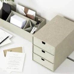 Bigso Box of Sweden - Ingrid - Skuffedarium, Linen