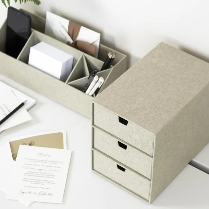 Bigso Box of Sweden - Ingrid - Skuffedarium, Linen