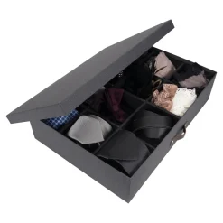 Bigso Box of Sweden - Jakob - Opbevaringskasse med 12 rum, Sort