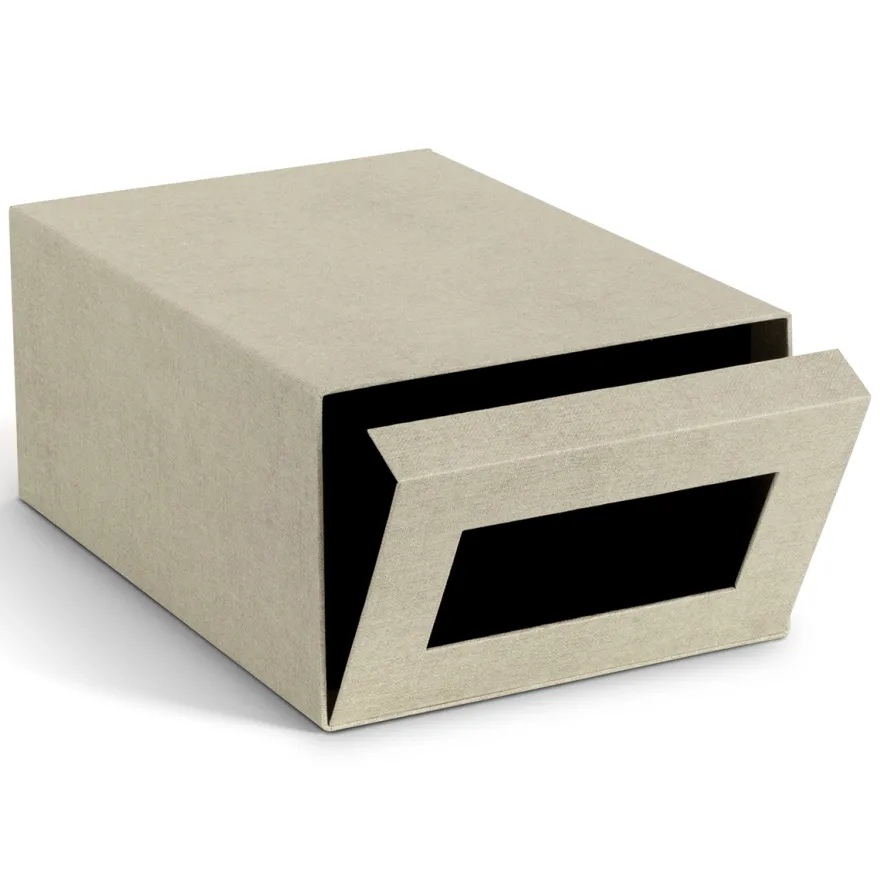 Bigso Box of Sweden - NILS Skoæske med vindue, Linen