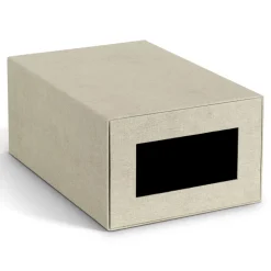 Bigso Box of Sweden - NILS Skoæske med vindue, Linen