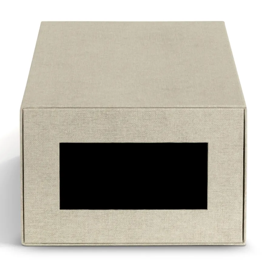 Bigso Box of Sweden - NILS Skoæske med vindue, Linen