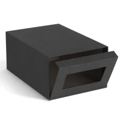 Bigso Box of Sweden - NILS Skoæske med vindue, Sort