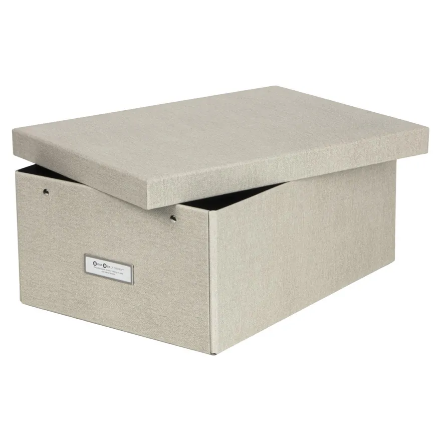 Bigso Box of Sweden - Opbevaringskasse Medium - Katia - Linen
