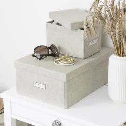 Bigso Box of Sweden - Opbevaringskasse Small - Karin - Linen
