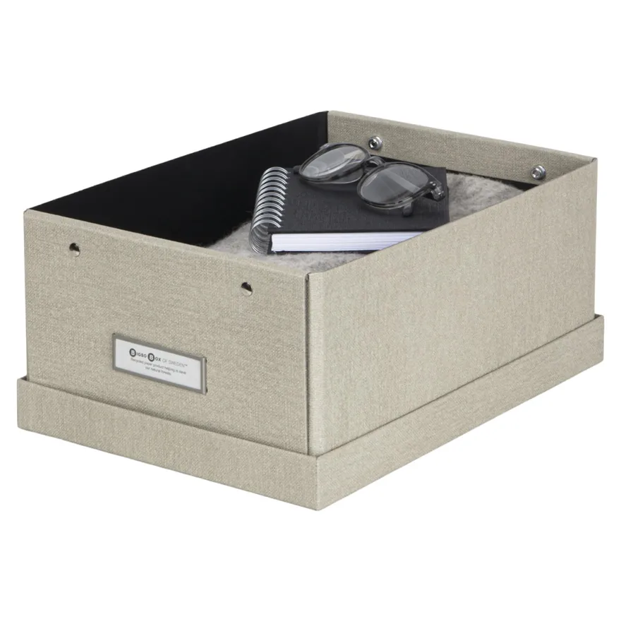 Bigso Box of Sweden - Opbevaringskasse Small - Karin - Linen