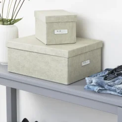 Bigso Box of Sweden - Opbevaringskasse Small - Karin - Linen