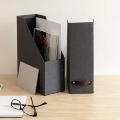 Bigso Box - William - Magasinholder, Sort. Sæt med 2 stk.