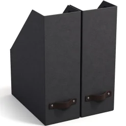 Bigso Box - William - Magasinholder, Sort. Sæt med 2 stk.