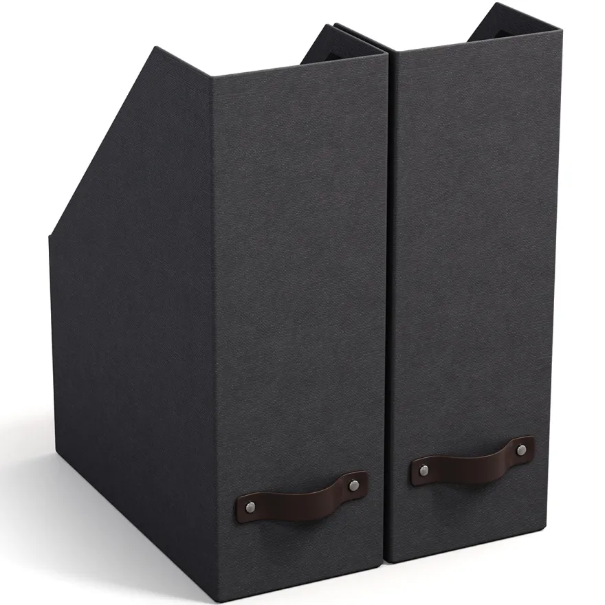 Bigso Box - William - Magasinholder, Sort. Sæt med 2 stk.