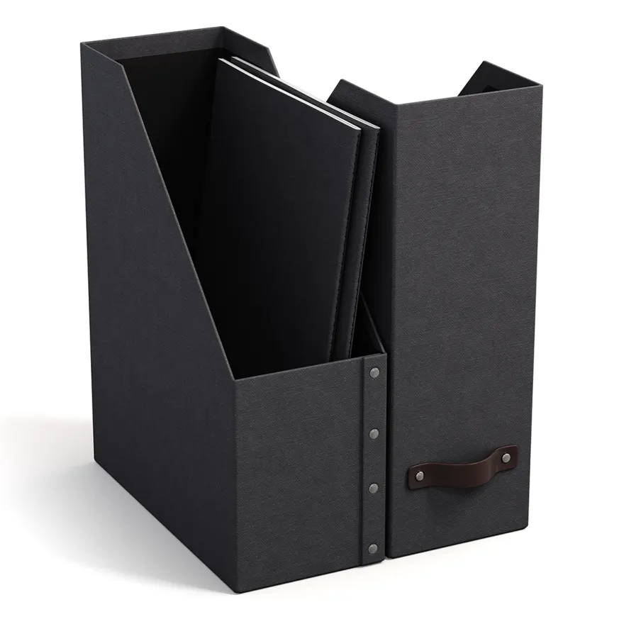 Bigso Box - William - Magasinholder, Sort. Sæt med 2 stk.
