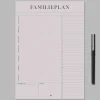 Boxdelux blok A4 - Familieplan - Colorcode, rose