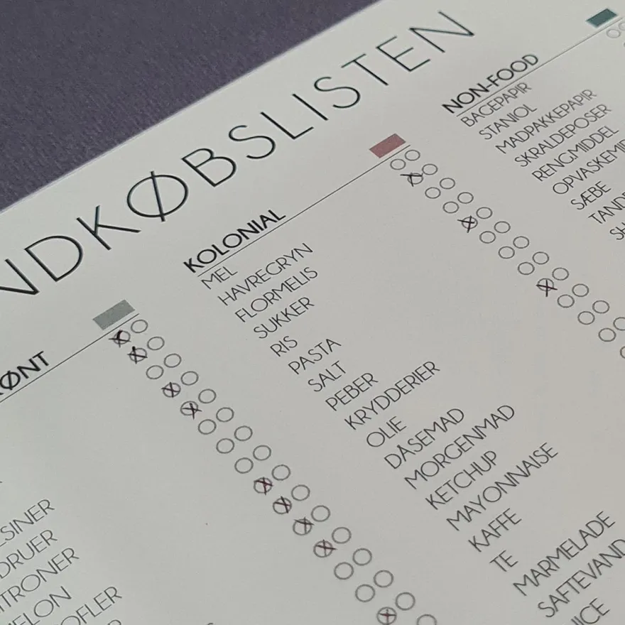 Boxdelux blok A5 - Indkøbslisten - Nordic