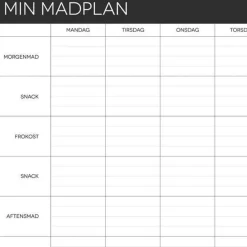Boxdelux blok A4 - Madplan