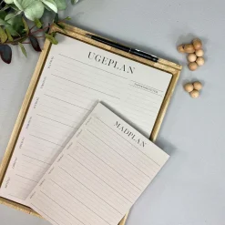 Boxdelux blok A5 - Madplan - Colorcode, beige