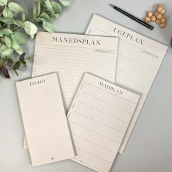 Boxdelux blok A5 - Madplan - Colorcode, beige