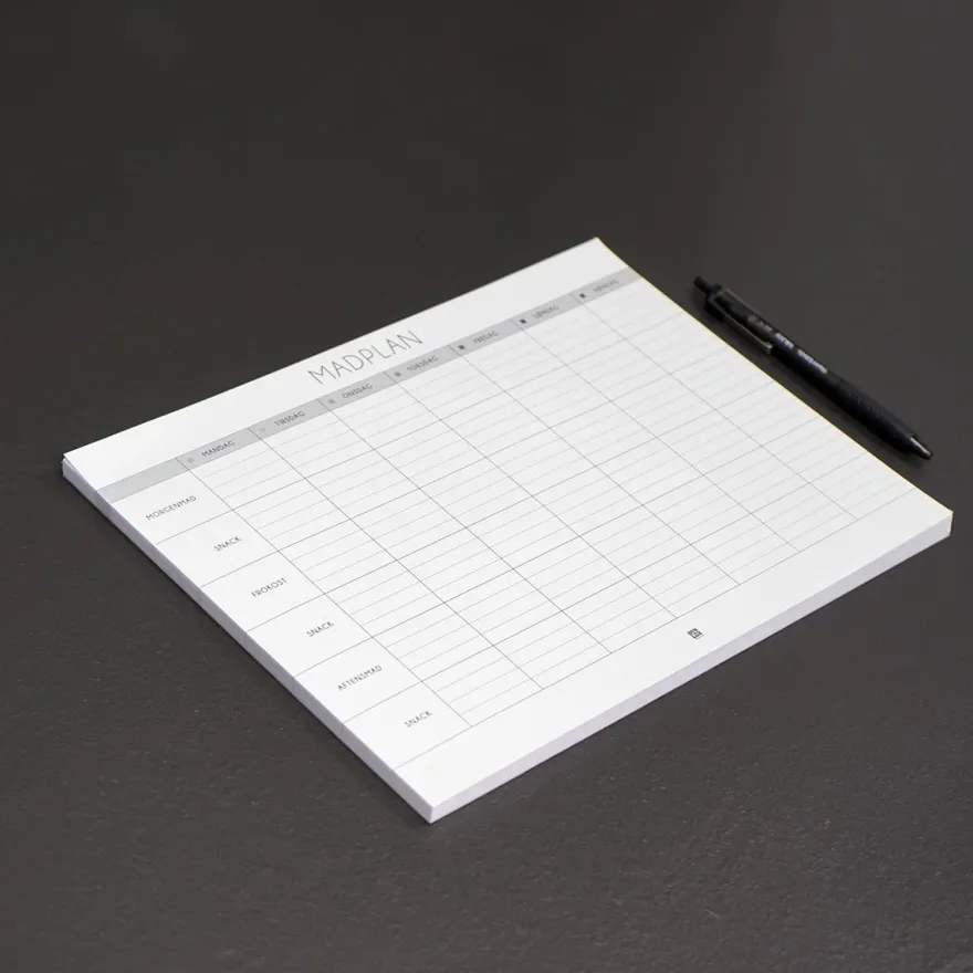 Boxdelux blok A4 - Madplan - Nordic