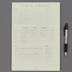 Boxdelux blok A4 - Mad & Træning - Nordic