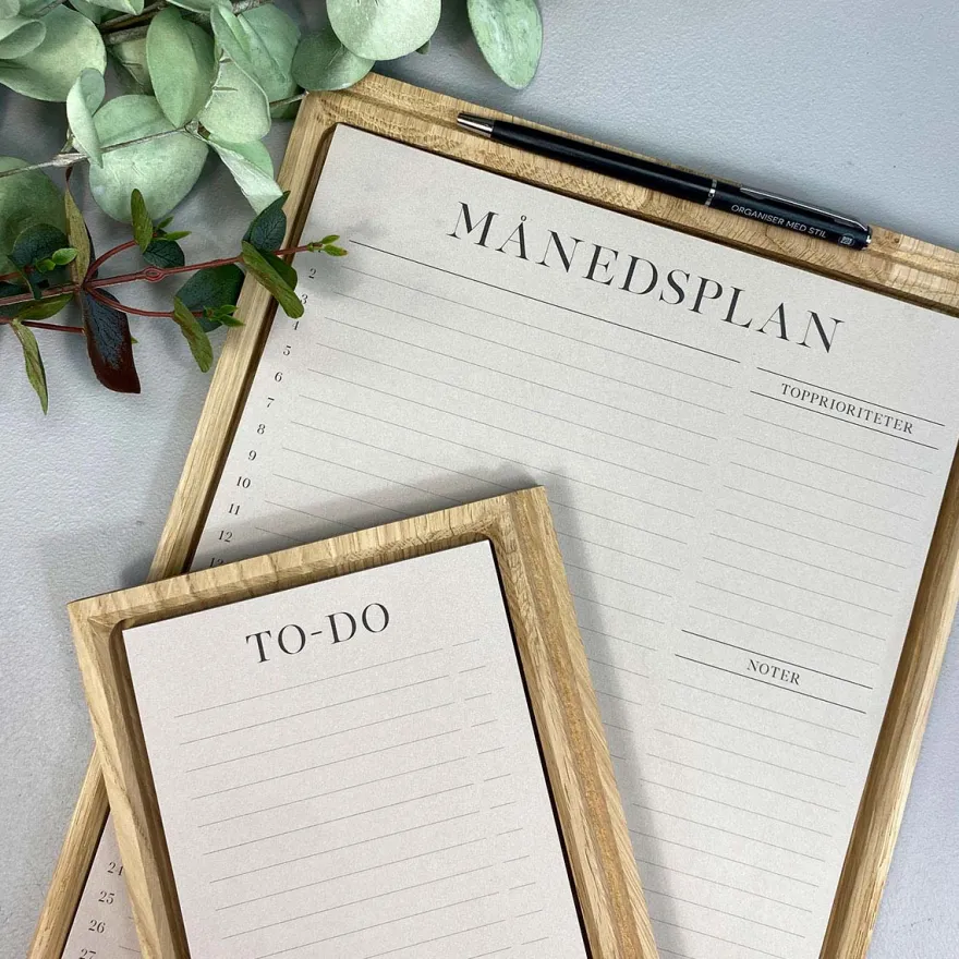 Boxdelux blok A4 - Månedsplan - Colorcode, beige