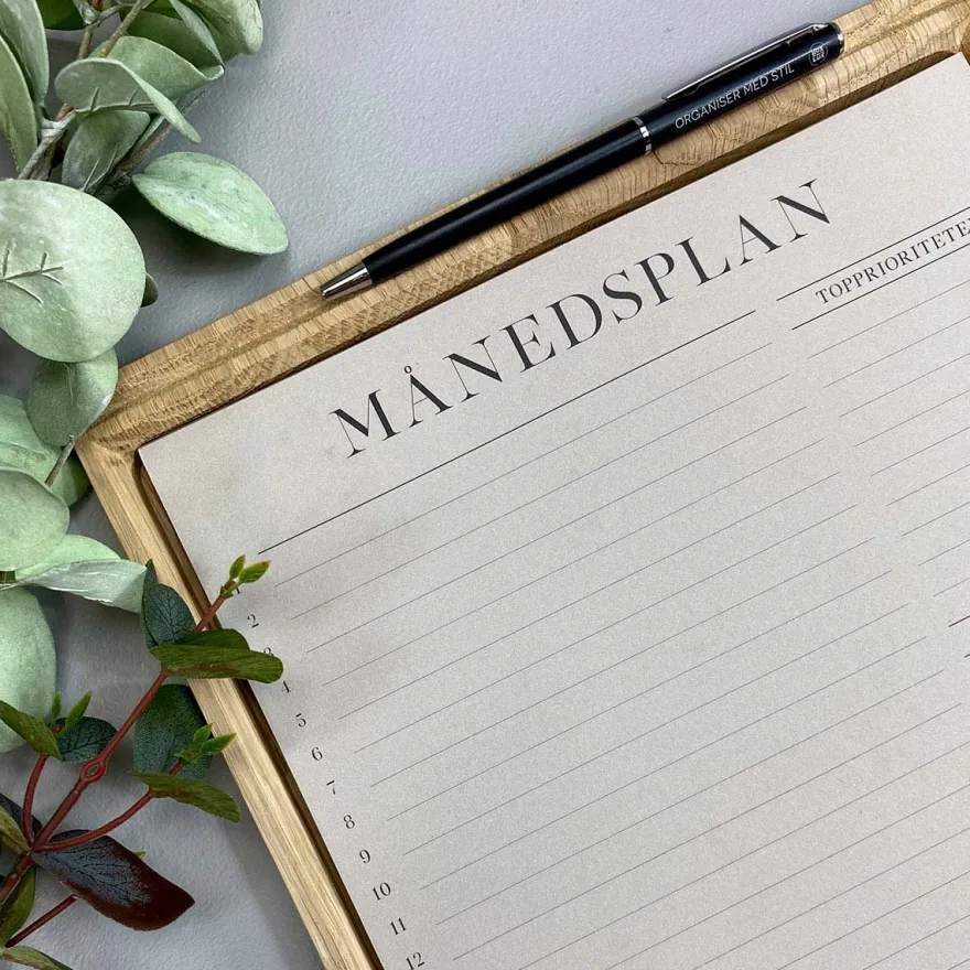 Boxdelux blok A4 - Månedsplan - Colorcode, beige
